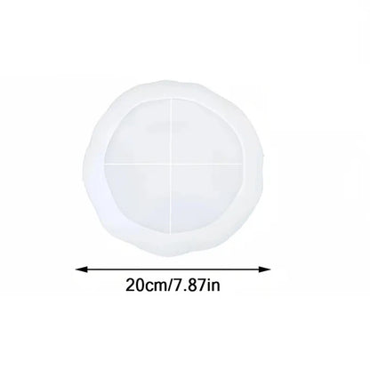 Large Round Tray Silicone Mold Oval Cement Plaster Tray Molds Epoxy Resin Jewelry Display Tray Mould DIY Home Decoration Making.