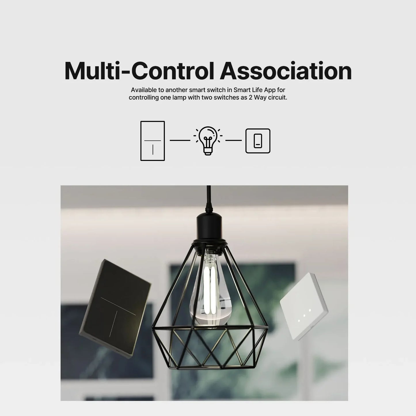 MOES Tuya ZigBee Star Feather Schalter US Smart Air Touch mit neutraler Lichtszene 2in1 APP-Fernbedienung mit Alexa Google Home