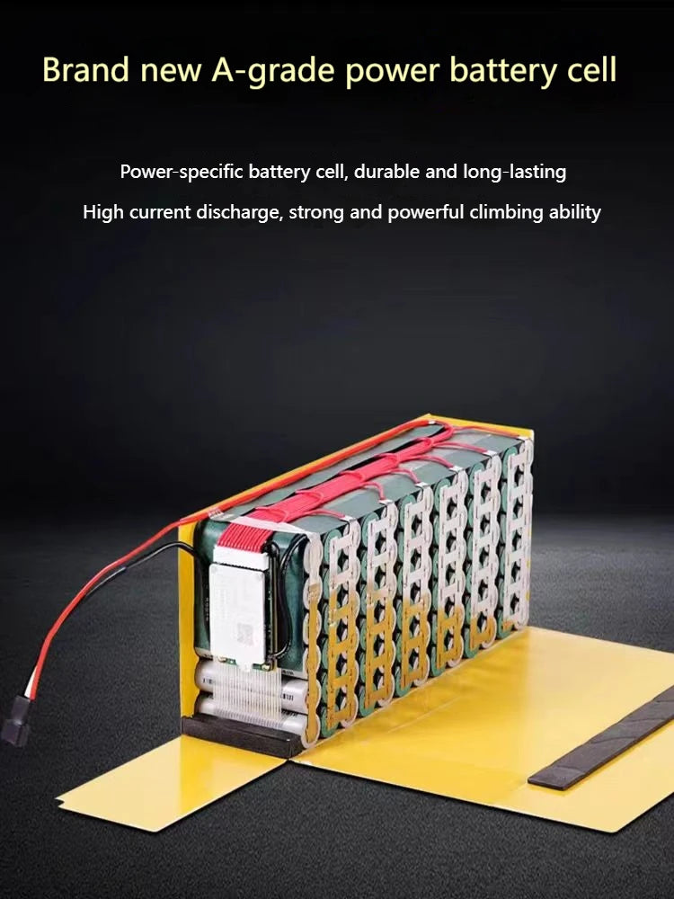 Silver Fish 36V/48V/60V 10Ah 20A lithium battery pack suitable for 1800W handheld folding two wheeled scooter battery+5A charger.