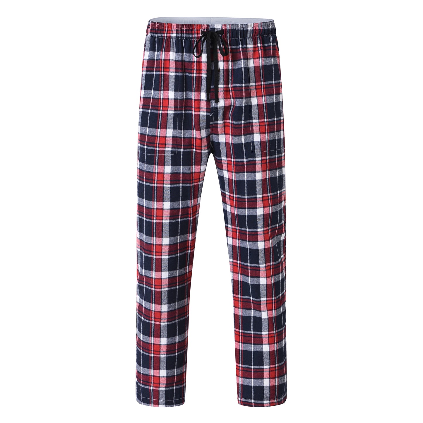 3Pcs Men's 100% Cotton Plaid Pajama Sleeping Pants, Long Plaid Print Sleepwear Pajama Pants with Elastic Waist Homewear
