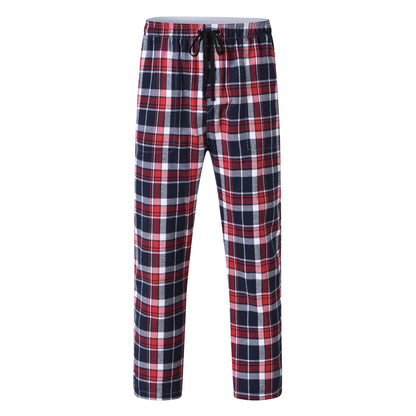 3Pcs Men's 100% Cotton Plaid Pajama Sleeping Pants, Long Plaid Print Sleepwear Pajama Pants with Elastic Waist Homewear