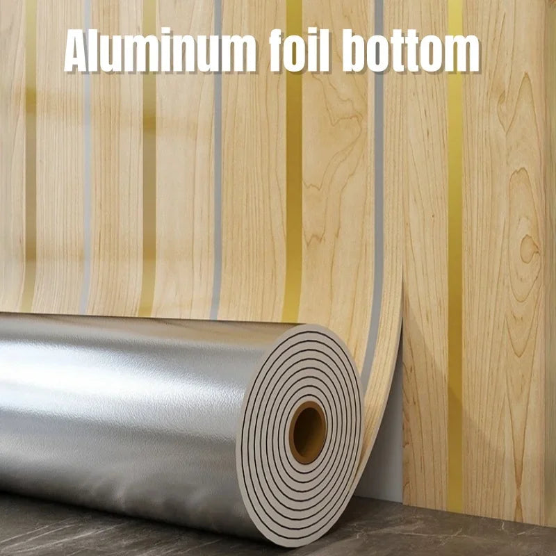 Foam Wallpaper Wall Panel with Gold Studded for Kitchen Backsplash Bathroom Waterproof Aluminum Foil Bottom Stripe Wall Stickers