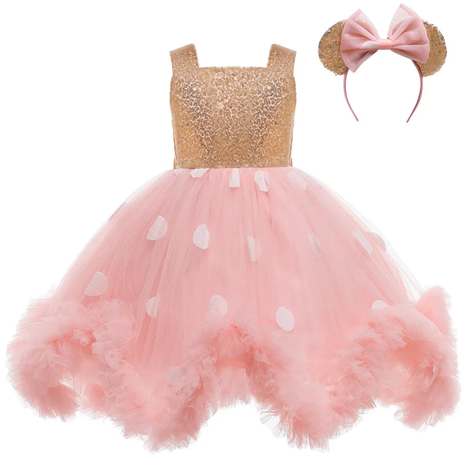 Kleinkind Disney Mickey Minnie Maus Cosplay Kleid Baby Mädchen Jungen Polka Dot Outfits Kinder Halloween Geburtstag Nette Kleidung Sets