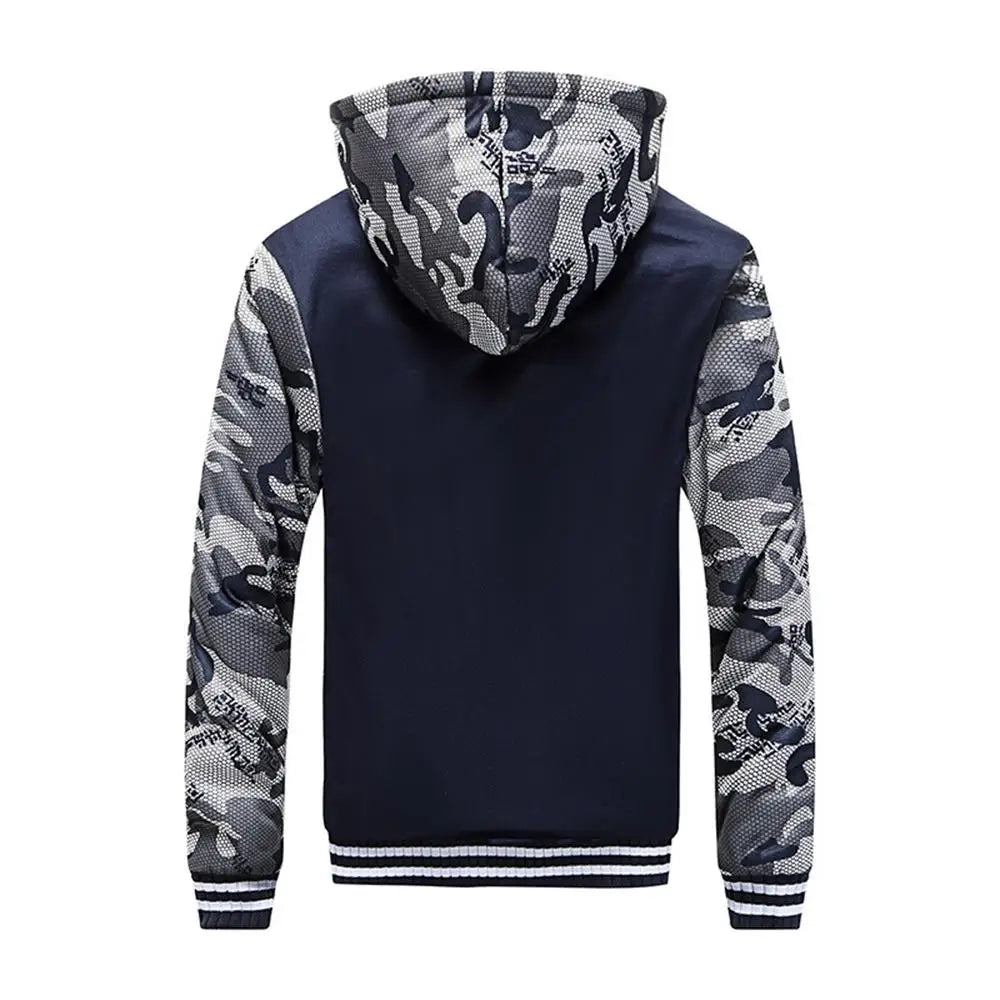 Men's Jacket Camouflage Thicken Winter Jackets for Men Fleece Long Sleeve Coat Man Casual Hoodies Streetwear Men's Coats.