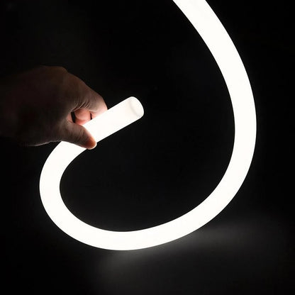 360° Glowing Round LED Neon Tube Rope Lamp Flexible Silicone Diffuser Channel WS2811 WS2812B Soft IP65 Outdoor Tape Strip Lights