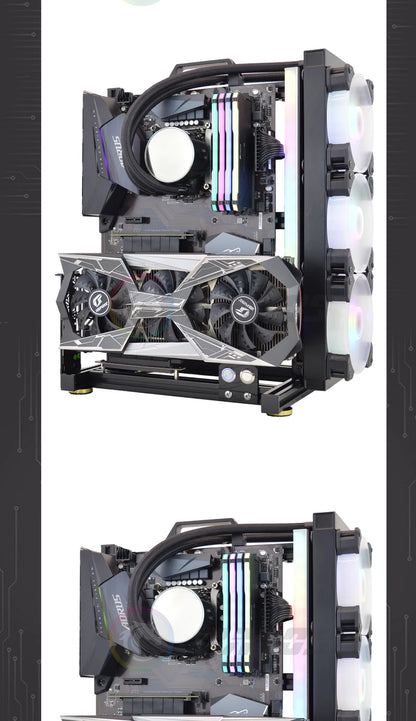Open Computer Chassis DIY Creative Aluminum Frame Air Water Cooler 360 MOD ATX/ ITX / MATX Frame Desktop Case.