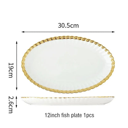 1pcs Upgrade white porcelain plates for food, dinner dishes, salad, soup bowls, ceramic porcelain plates, and tableware