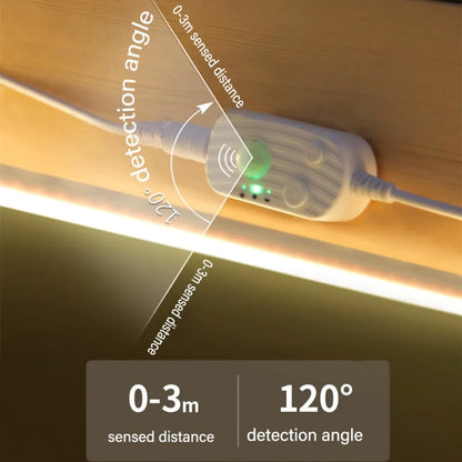 DC5V Neon LED Light Strip Wiress PIR Motion Sensor 6X12MM Silicone Tube Rope SMD2835 120Leds/m Waterproof Flexible Tape Ribbon.