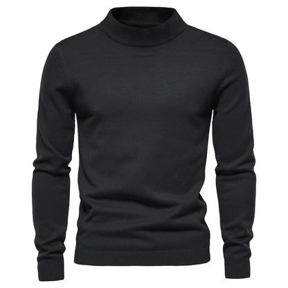 New Winter Turtleneck Thick Mens Sweaters Casual Turtle Neck Solid Color Quality Warm Slim Turtleneck Sweaters Pullover Men