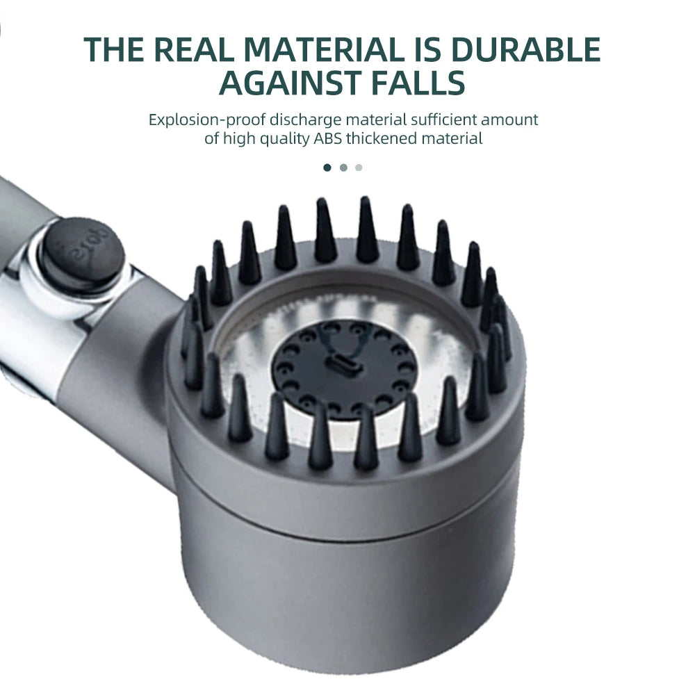 4 Modes Shower Head High Pressure Showerhead One-Key Stop Water Massage Shower Head With Filter Element Bathroom Accessories