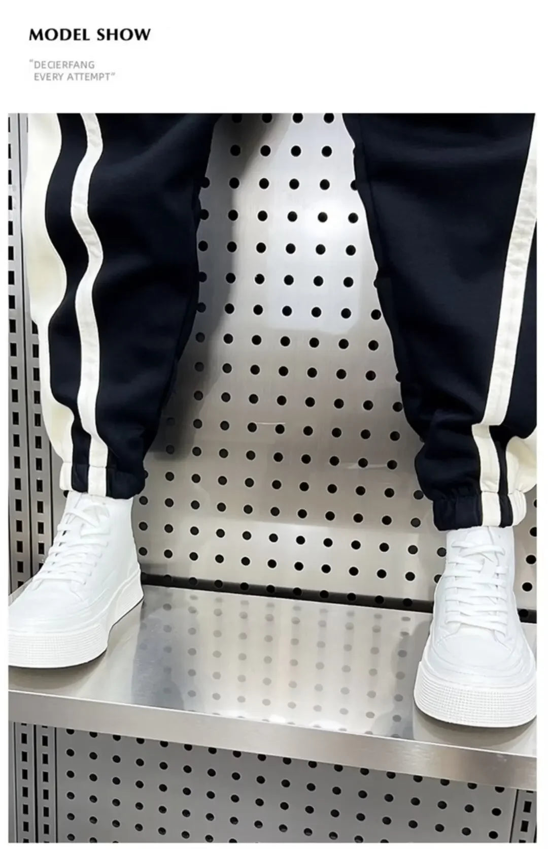 Fashionable Striped Color Blocking Sweatpants 2024 Autumn/Winter Men's New Casual Ankle Pants Patchwork Warm Harem Trousers.