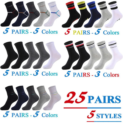 5 Pairs/Lot Running Socks Men Sports High Quality Cotton Colorful Outdoor Cycle Casual Breathable Long Sock Male Gifts 5 Styles