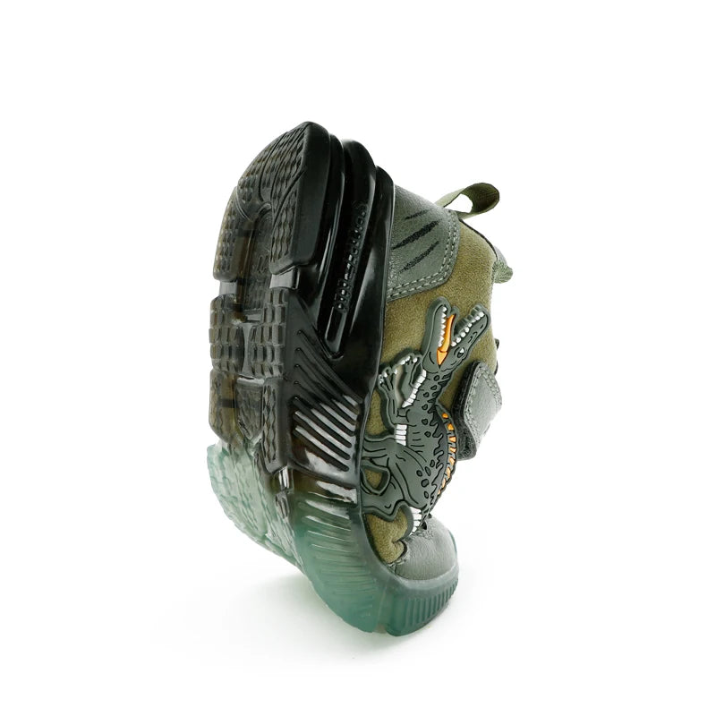 EXDINO Dinosaur Little Kids Spring Autumn LED Light Up Shoes Children Spinosaurus Boys Glowing Casual Sports Sneakers Non-slip.