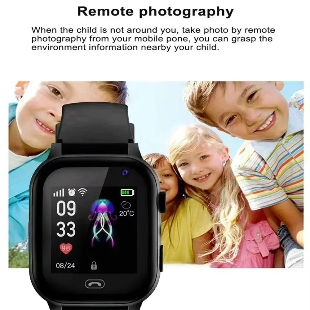 Xiaomi Kids 5G Smart Watch SOS GPS Location Video Call Sim Card Child Camera Waterproof Upgrade 2025For Boys Girls Add Earphone.