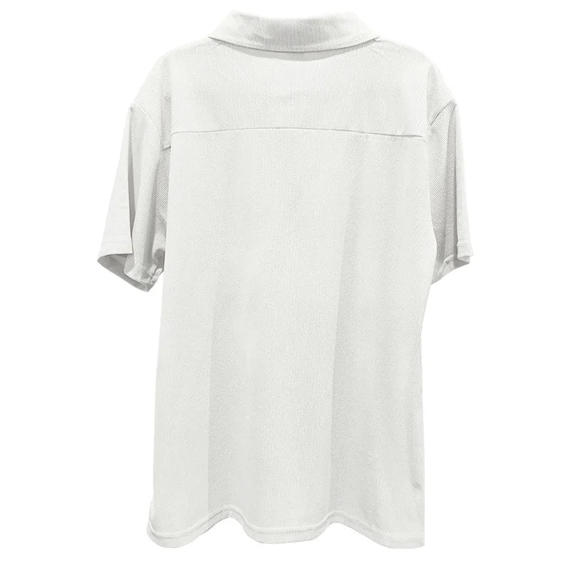 Sommer neue europäische und amerikanische Handel große Herren einfarbig Set mit Kragen, Kurzarm, Reiß verschluss Hosen Set, 2 Stück.