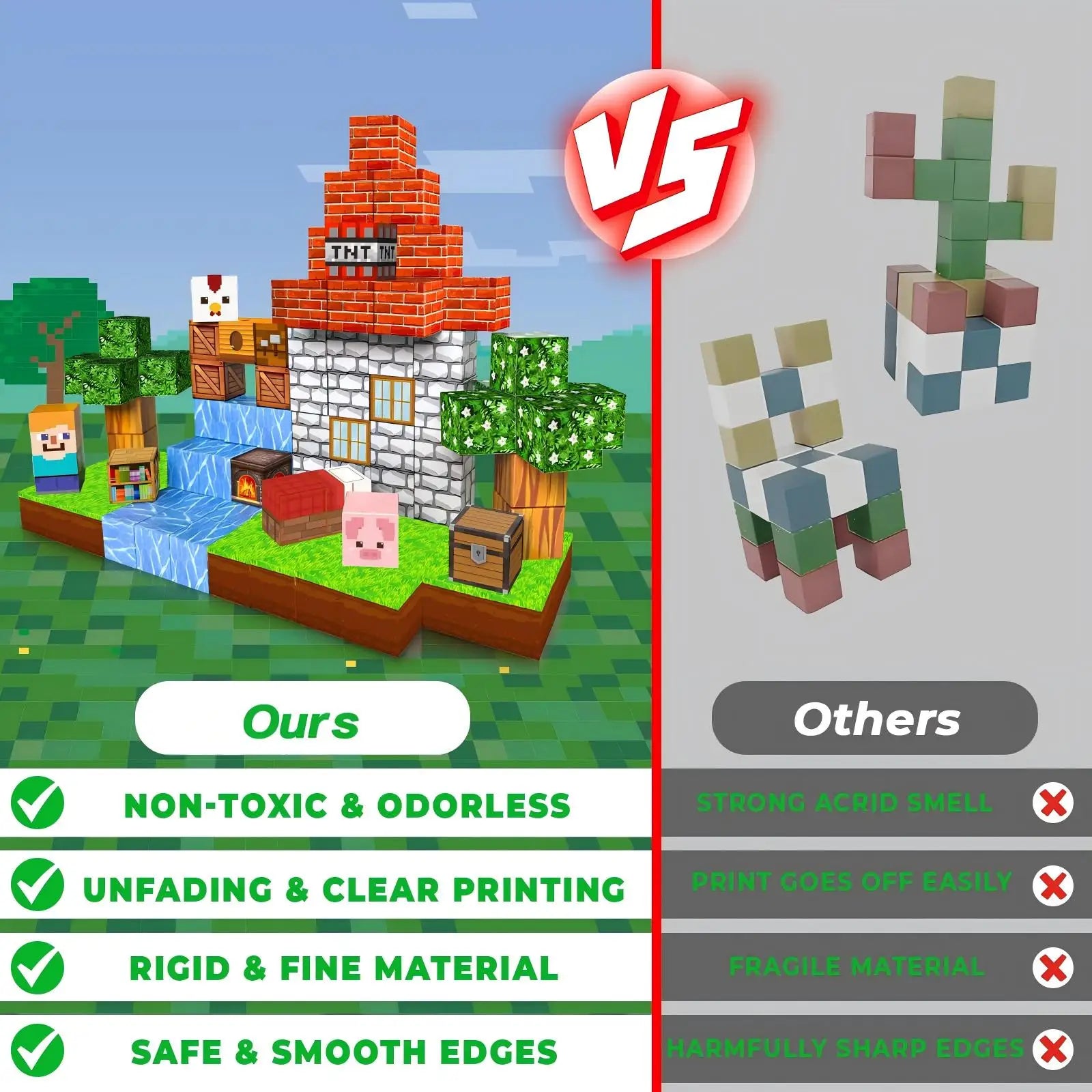 Magnetic Blocks 100PCS Magnetic Building Cube Game,Constructions Toys for Boys & Girls,STEM Montessori Stacking Toy for Children.