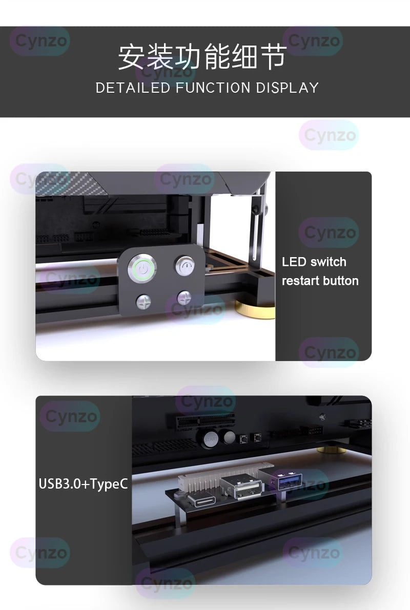 ITX MATX ATX Gamer Cabinet,MOD Desktop PC Case Open Frame Rack,Water Cooler Computer Gaming Chassis Vertical Personality DIY.