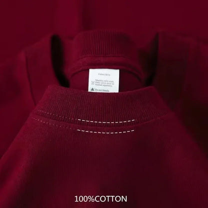 Heavy Wight 425 grams Men T Shirt Cotton Half Sleeve Brathable High Qaulity Round Neck Basic Tops Men Summer T-Shirt.