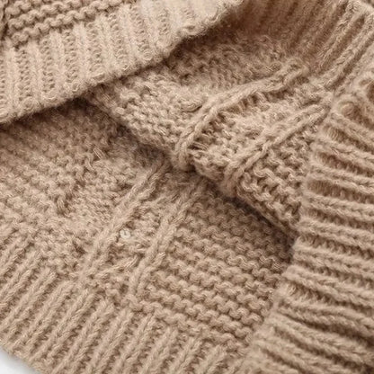 Oversize Stricken Pullover Frauen Casual Faul Rundhals Knick Solide Pullover Weibliche Herbst Winter Lose Ärmeln Strickwaren Dame.