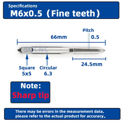 SIQICNC Rechtsgewindebohrer HSS Maschinenstecker Gewindebohrer Metrisches Gewindebohrer Bohrgewindewerkzeug M2 M3 M4 M6 M7 M8 M10 M12 M14 Handwerkzeuge