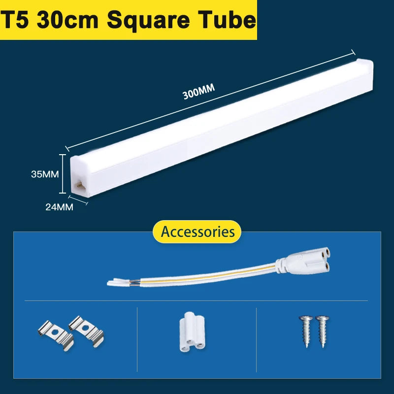 T5 Led Tube Light Bar 180-265V Kitchen Under Cabinet Lamp Connected Closet Lamp Indoor Lighting Fixture For Living Room Bedroom.