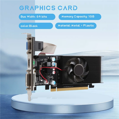 XB-GT210 1GB DDR2 64Bit Graphics Card PCIE 2.0 GPU -Compatible DVI VGA Desktop Video Card.