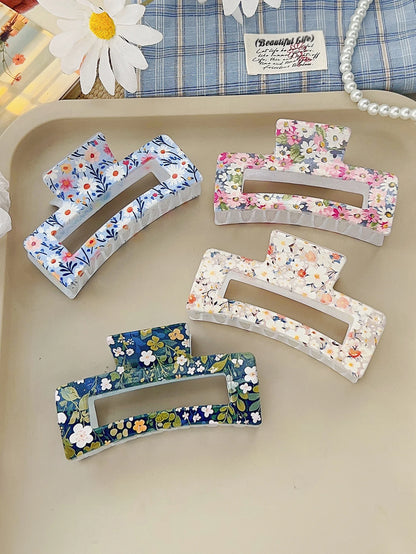 1/3/4/6 Pcs Medium Hair Claw Clips for Women Girls, Pink Strong Hold Matte Square Hair Clips for Thick Thin Hair