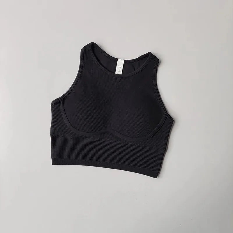 Women's Push-Up Sport Bra Breathable Yoga Gym Crop Top Fitness Brassiere Underwear Gym Wear Sports Bra.