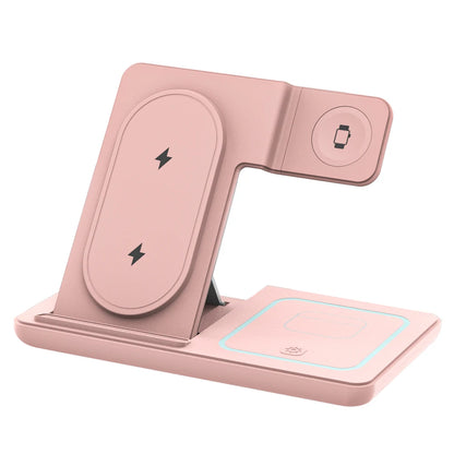 100W 3 in 1 Night Light Wireless Charger Stand For iPhone 16 15 14 Apple Watch 2-8 SE Airpods Pro Fast Charging Foldable Holder.