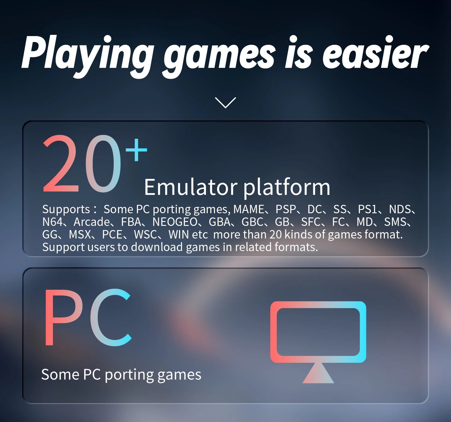 ANBERNIC RG ARC Retro Games RK3566 4.0INCH 640*480 Handheld Game Console Emulator LINUX Android System 3500mAh Children's Gifts.