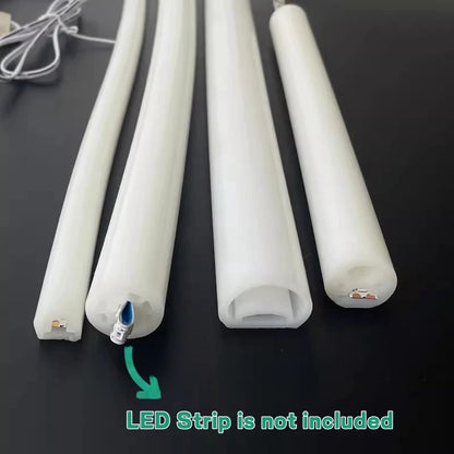 Round Flexible LED Neon Rope Lamp Silicone Tube 180/270/360° Tape Lamp Diffuser For WS2811 WS2815 Outdoor Decor Neon Strip Light.