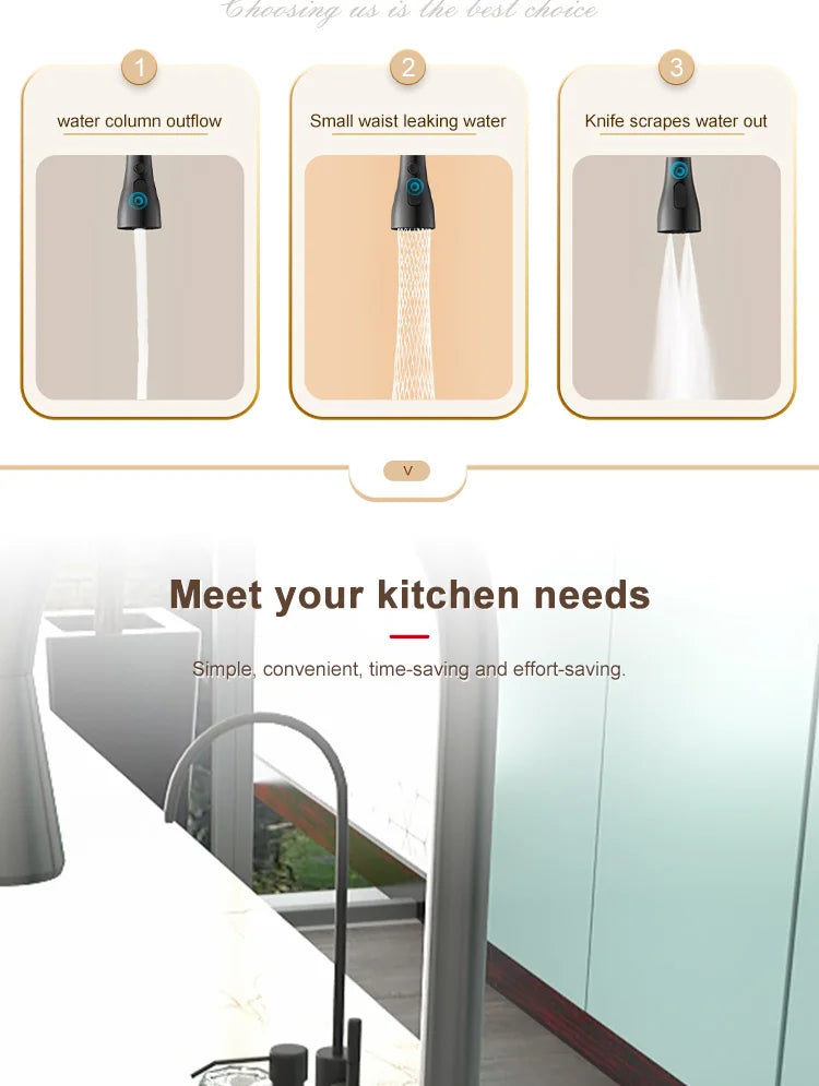 Edelstahl-Küchenspüle mit Wasserfall-Wasserhahn, integrierte Digitalanzeige, geprägtes Waschbecken für die Küche