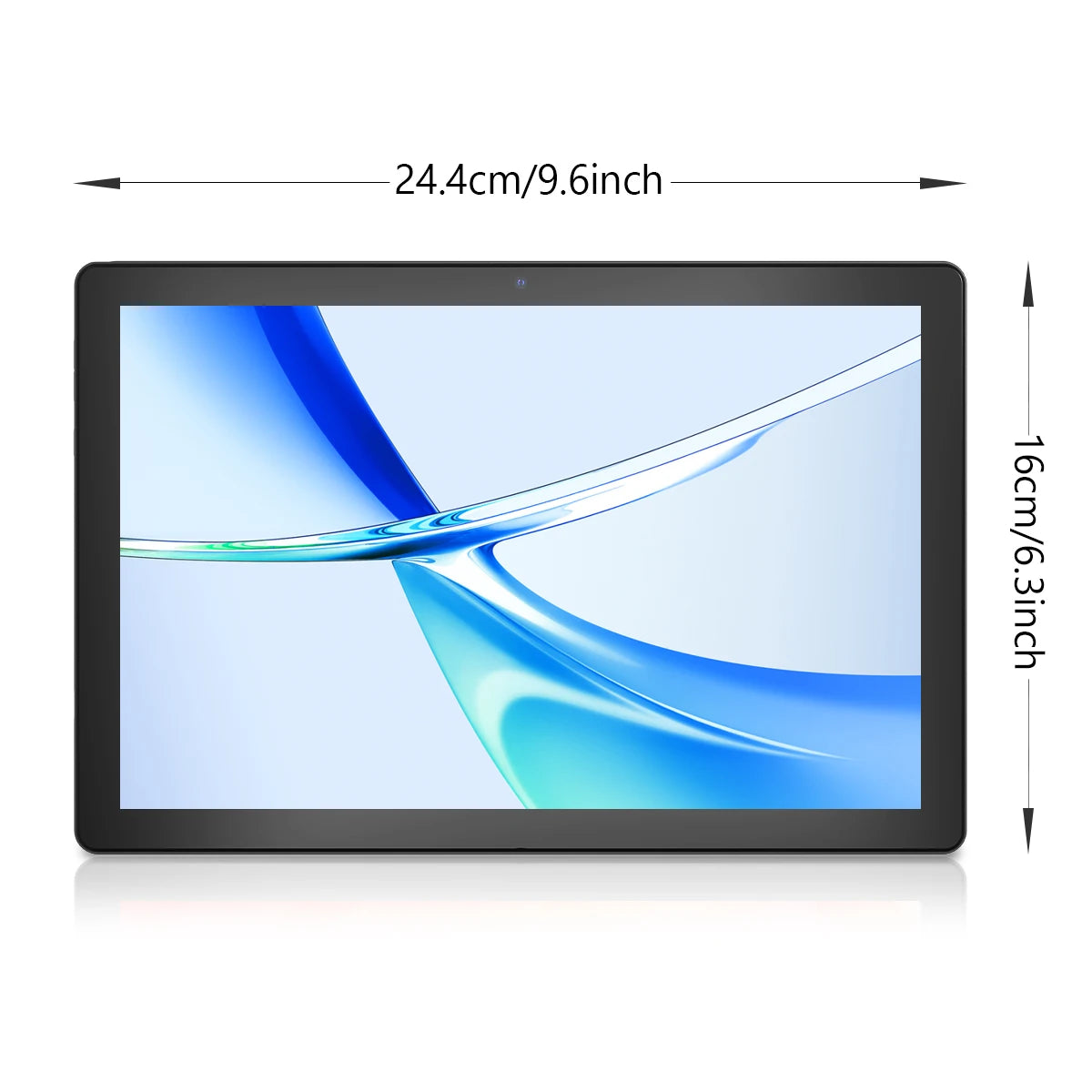 BAKEN Android 15 tablet, 10-inch, 12 (3+9)GB RAM + 64GB ROM, quad-core, 6000mAh battery, includes a free protective case.