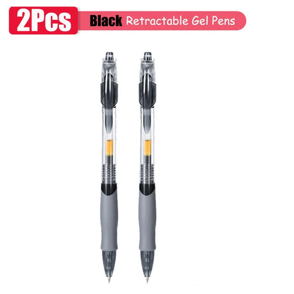 1–63 Stück einziehbares Gelschreiber-Set, Kugelschreiber mit schwarzer/roter/blauer Tinte zum Schreiben, 0,5 mm Nachfüllungen, Bürozubehör, Schulbedarf, Schreibwaren.