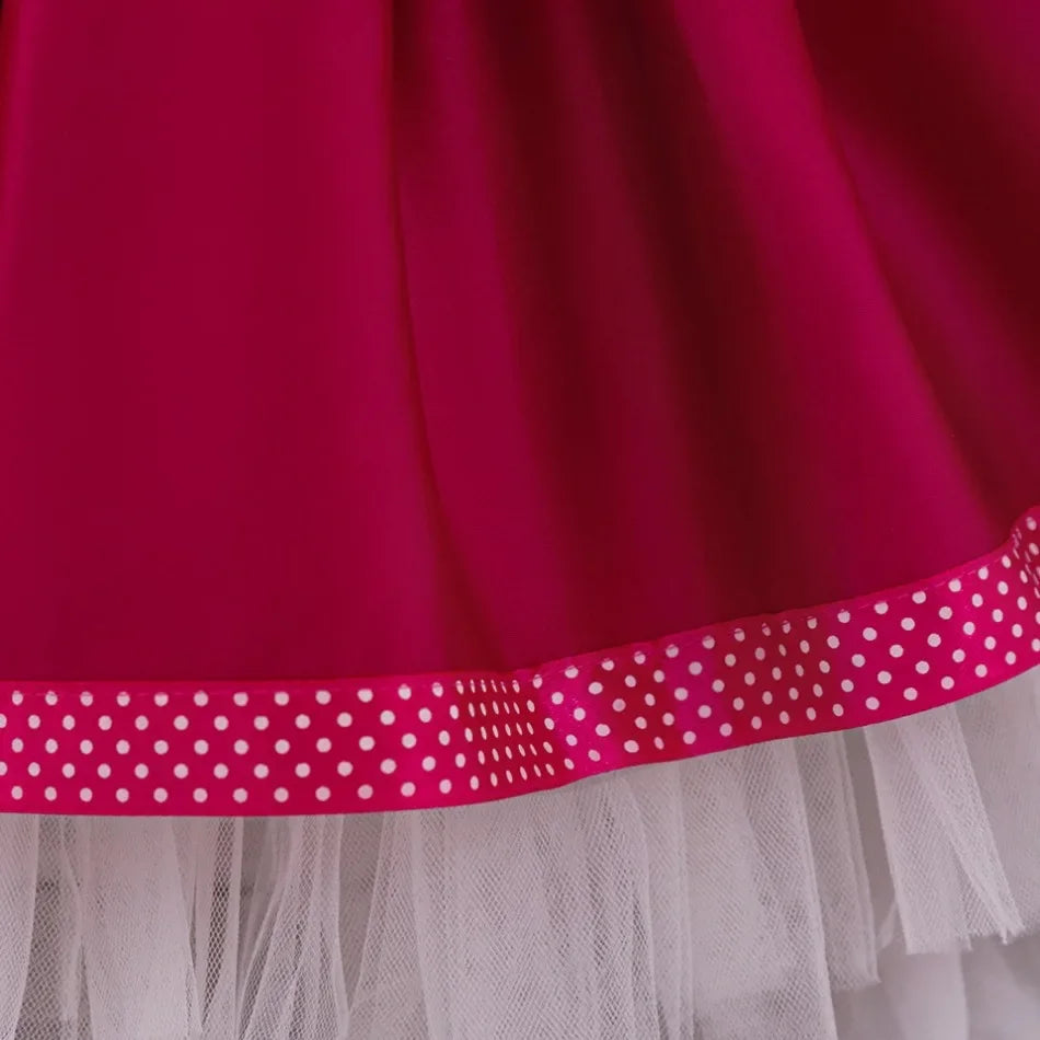 Mascha und Bär Lolita Mädchen Partykleid Barbie Pink Maid 1. Geburtstag Prinzessin Kleider für Kinder Spitze Weihnachtskostüme ASQ03