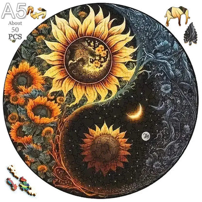 Giraffe Wooden Animal Puzzle Medium Difficulty Wood Jigsaws for Kids Adults Dragonfly Jigsaw Interesting Intelligent Toys