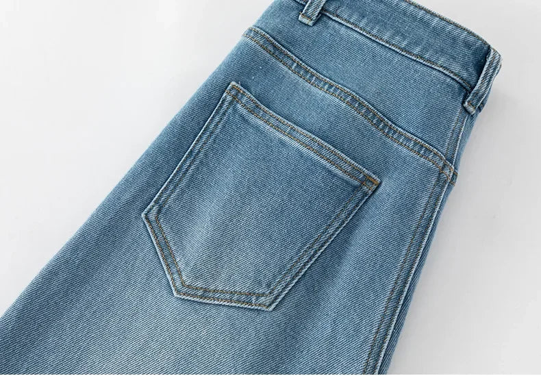 High Waist Straight Leg Jeans Women's Fashionable Denim Wide Leg Pants Slimming Narrow Version Floor-Length Autumn New Arrival