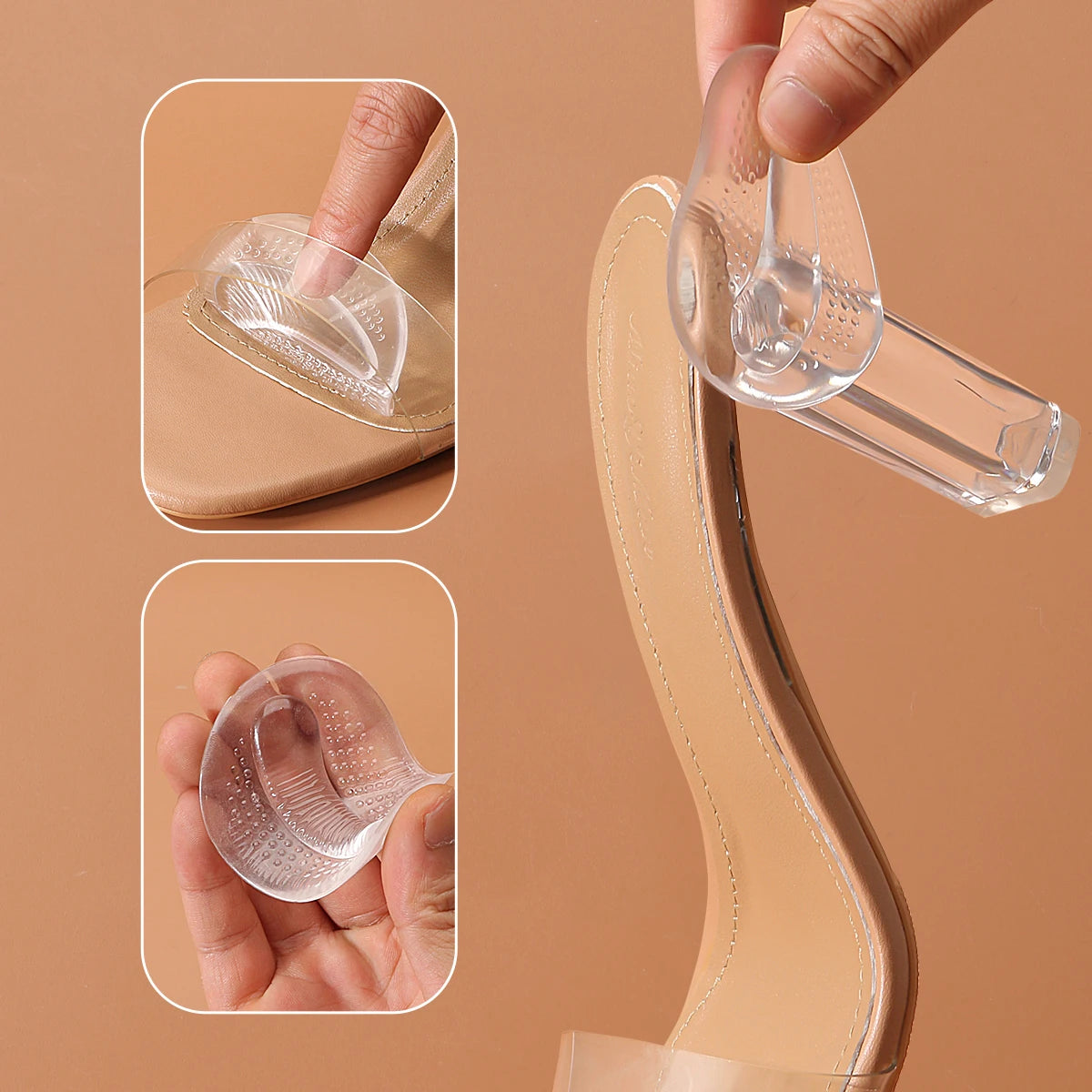 Silicone forefoot pad ladies sandal anti-skid pad anti-pain thickened half a yard pad high heels insole forefoot pad