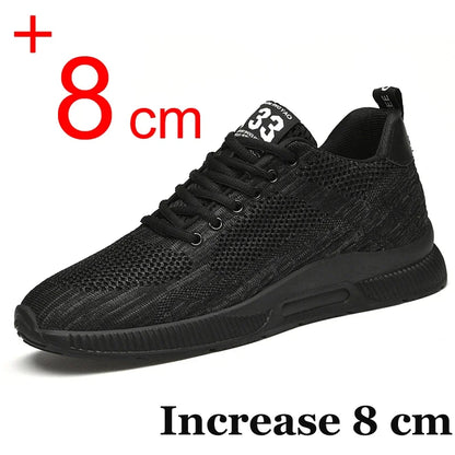 Männer Turnschuhe Aufzug Schuhe Versteckte Heels Atmungsaktive Erhöhung Schuhe für Männer Erhöhen Einlegesohle 6CM Sport Casual Höhe Schuhe