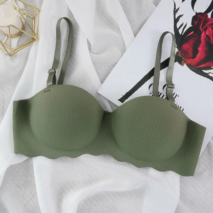 Sexy Push Up Bra for Women Sweet Wireless Brassiere Breathable Seamless Underwear 1/2 Cup Gather Female Lingerie Bralette
