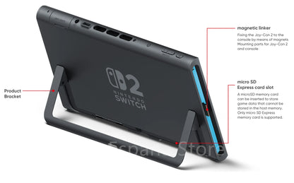 New Nintendo Switch 2 World Premiere 7.9'' Screen Joy‑Con Handle Enhanced Audio Adjustable Console Includes Mario Kart World.