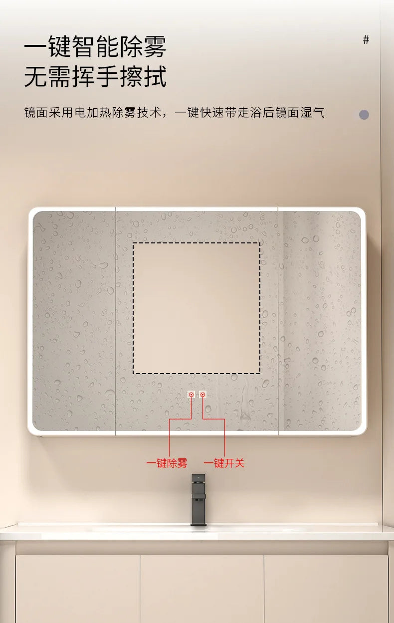 Moderner intelligenter Badezimmerschrank, Wabenstruktur, Aluminium, WC, Waschbecken, Schrank, Kombination, integriertes Keramikwaschbecken, Waschtisch