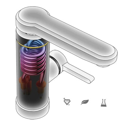 Electric Kitchen Faucet, 3000W Instant Heating, 360° Rotatable Spout, Stainless Steel & ABS, Hot & Cold Water