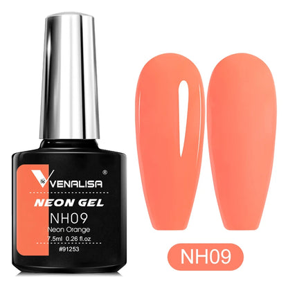 Venalisa New 7.5ml Neon Gel Nail Art Manicure Soak Off Camouflage Natural Nude Color Silicone Nail Gel Polish Lacquer Varnishes.