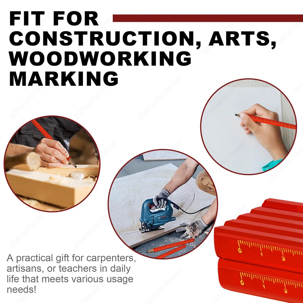 150–1 Stück robuste achteckige Hartschwarz-Schreinerbleistifte, Holzbearbeitungsstifte, speziell für die Markierung von Holzbeton.