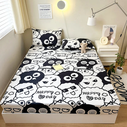 1pc Warm Winter Elastic Fitted Sheets Adjustable Flannel Velvet Mattress Cover Fluffy Fitted Bed Sheets for 200 Queen 180 size