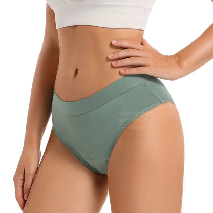 Menstrual Panties Bamboo Fiber Reusable Breathable 4-Layer Leakproof Protection Period Underwear Fast Absorbent