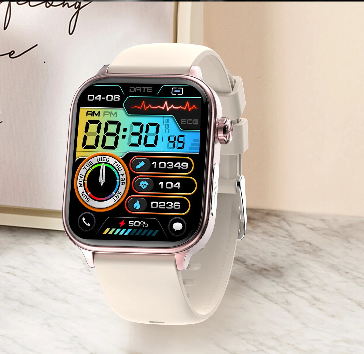 2025 New ECG+PPG Smart Watch Women Heart Rate Blood Lipid Uric Acid Women Menstrual Health Tracker Smartwatches For Android iOS
