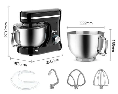Electric Stand Mixer, 8 Speed Tilt-Head,  4.5L Stainless Steel Bowl, Kitchen Electric Mixer with Dough Hook, Wire Whip & Beater.