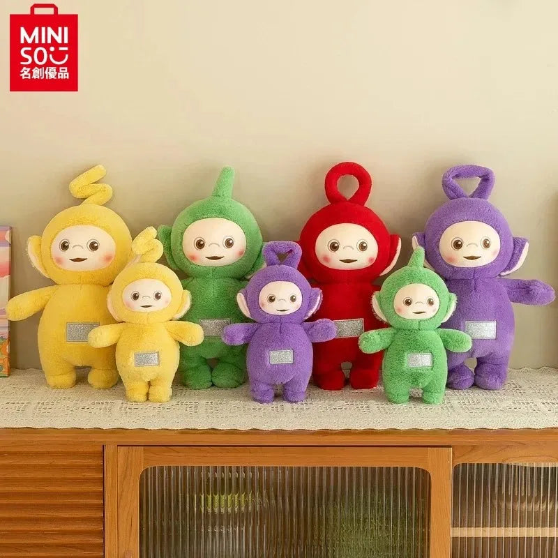 MINISO Teletubbies cartoon doll plush toy soothing doll receiver cute doll decoration boy and girl birthday Halloween gift..
